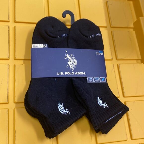 Men’s Black zone cushions quarter crew socks size 10-13 never worn - Picture 1 of 5